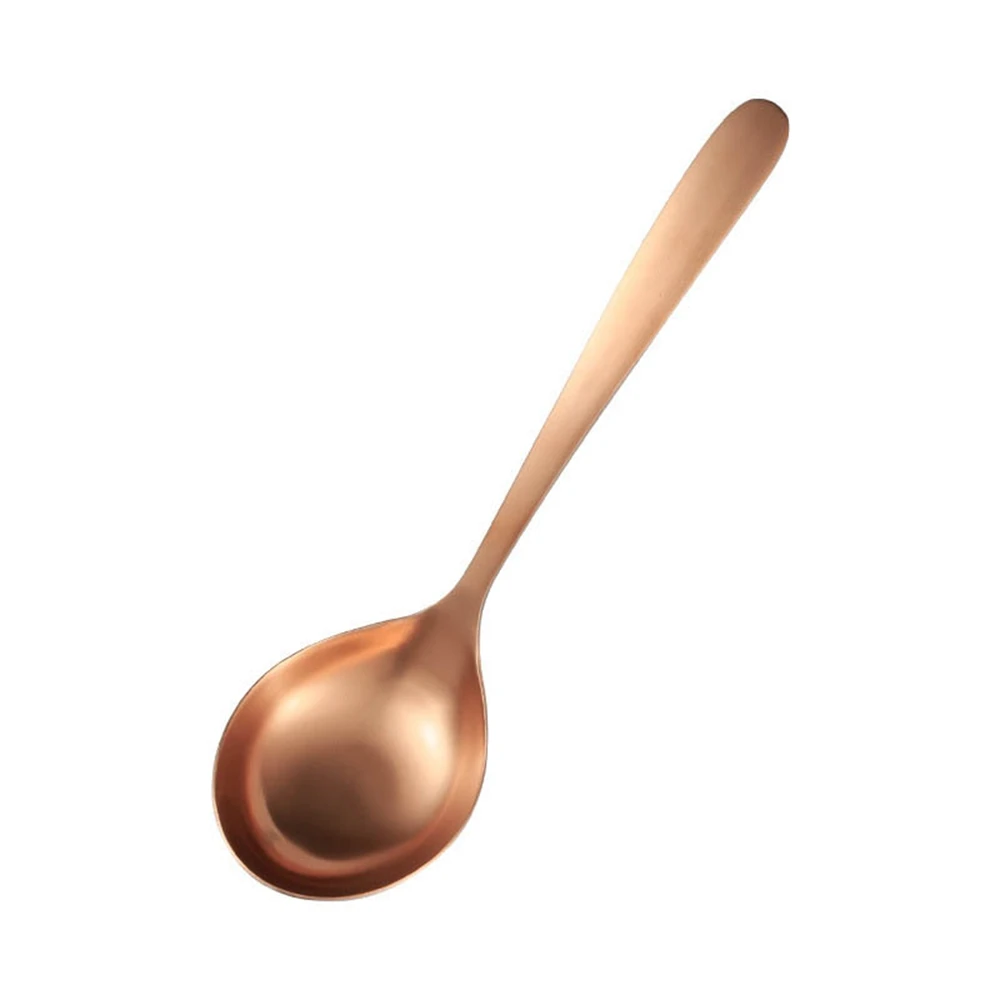 FUZHA 304 Stainless Steel Soup Spoon Rose Gold Household Table Spoon Thickened Restaurant Supplies Kitchen Tool Tablespoon Cooking Tool Set 