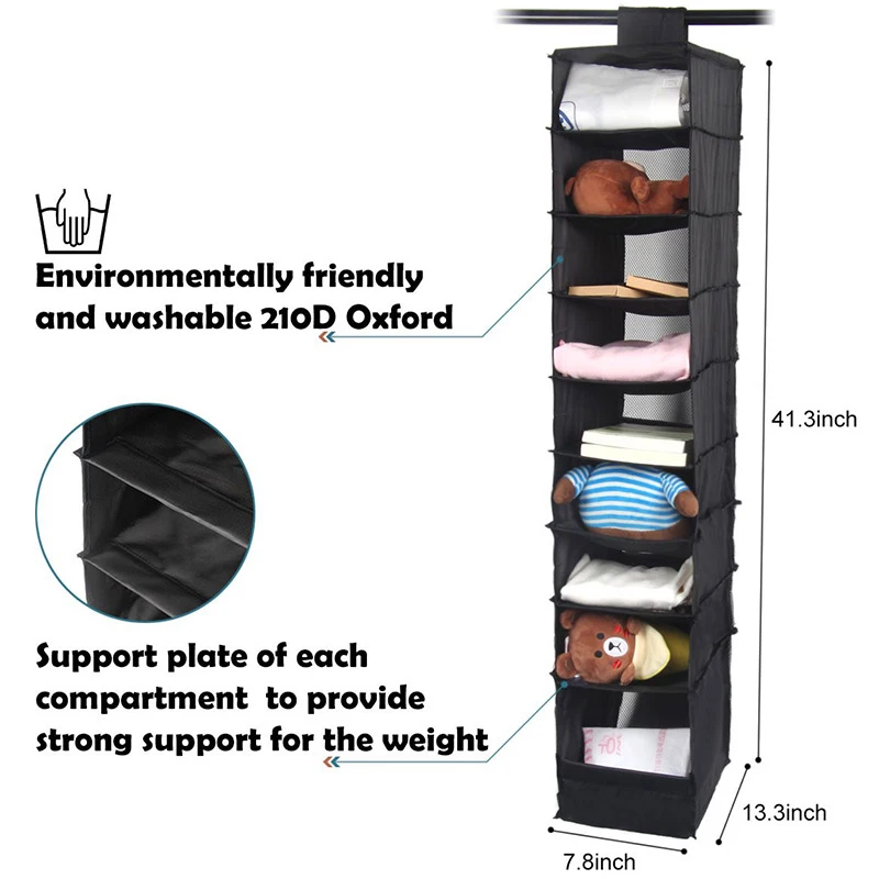 DINIWELL подвесной шкаф Органайзер моющийся Оксфорд коробка гардероб Одежда сумка для хранения в шкафу для одежды носки Шляпы Обувь Сумки