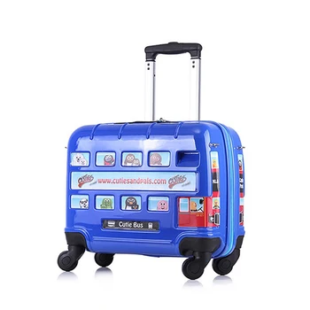 

Bus carry on cartoon rolling luggage box baby can sit children's trolley suitcase bag fashion cute travel suitcase car luggage