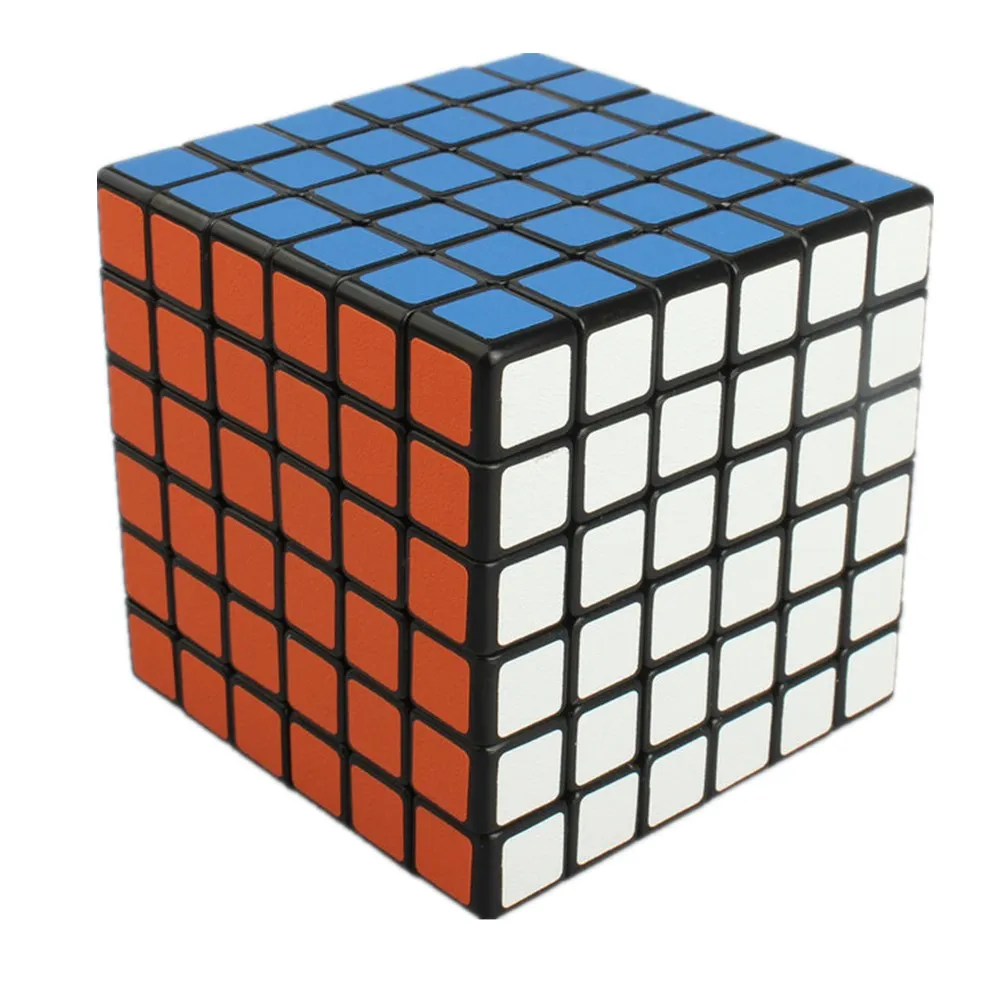ShengShou ПВХ застекленный матовый 6x6x6 Безопасный ABS волшебный куб быстрый ультра-Гладкий 6x6 Скорость Твист Головоломка кубический интеллект детские игрушки подарок - Цвет: Frosted Black