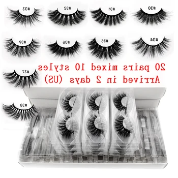 

Wholesale False Eyelashes 20/30/50 PCS Lashes In Bulk 3d Mink Lashes Wholesale Eyelashes Natural Mink Eyelashes Makeup Lashes