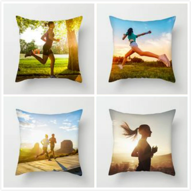 

TTLIFE Natural View Mountain Pillows Cover Sports Running Cushion Cover Decorative Linen Pillow Case for Home Sofa 2019