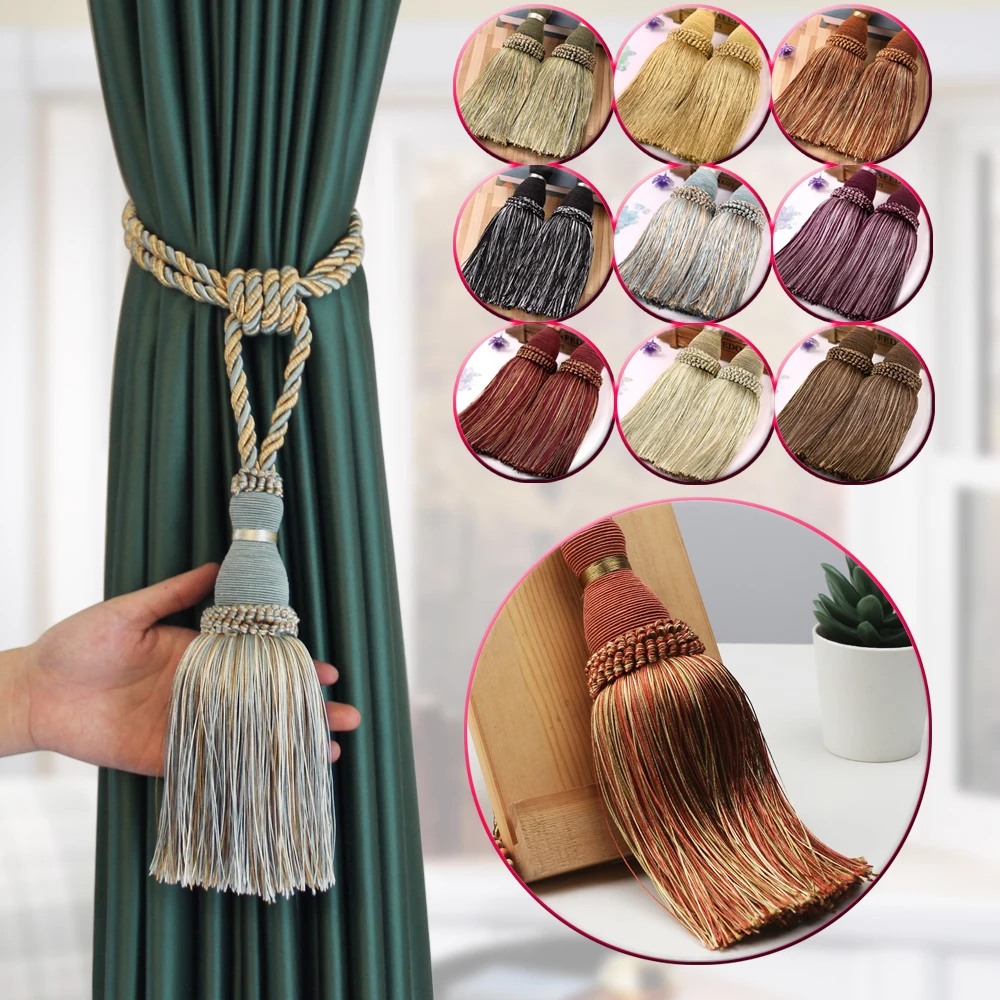 1pc Tassel Curtain Tiebacks Home Decoration Handmade Curtain Holders