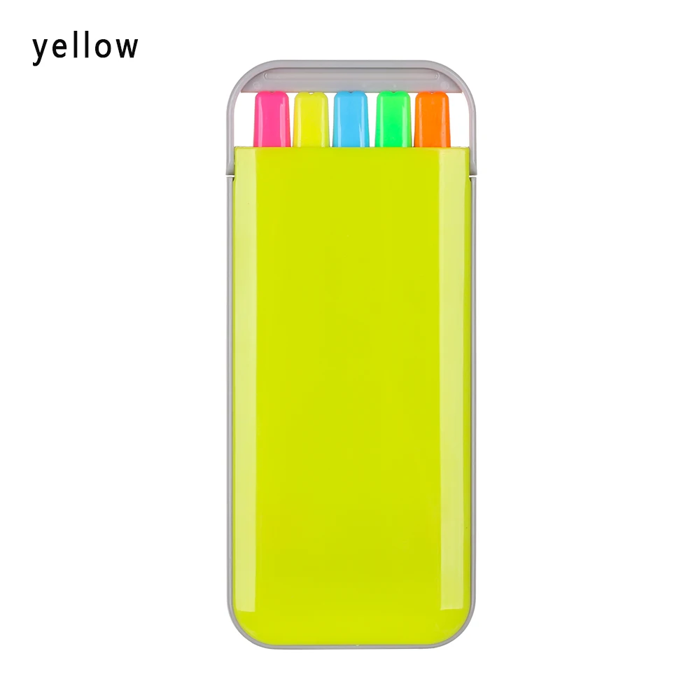 5 шт./упак. конфеты флюоресцентные цвета маркер для белой доски аромат для нанесения хайлайтера рисования акварель Канцелярский набор Mark ручки - Цвет: Цвет: желтый