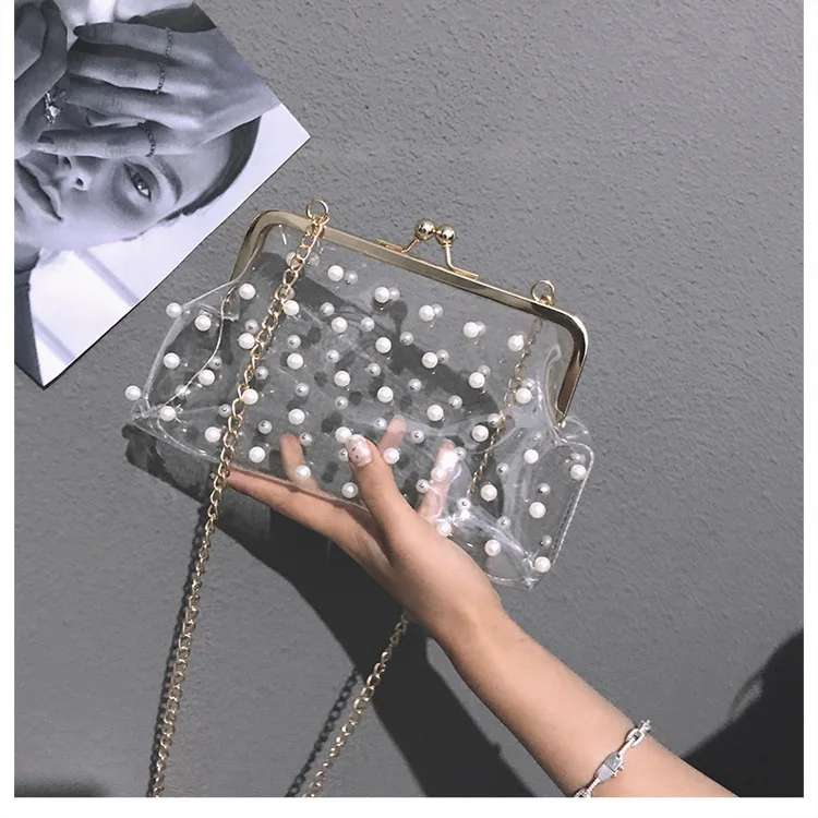 Женская сумка Mara's Dream Pearl, модная сумка-тоут, прозрачная сумка через плечо с цепочкой, года, Bolsos Mujer
