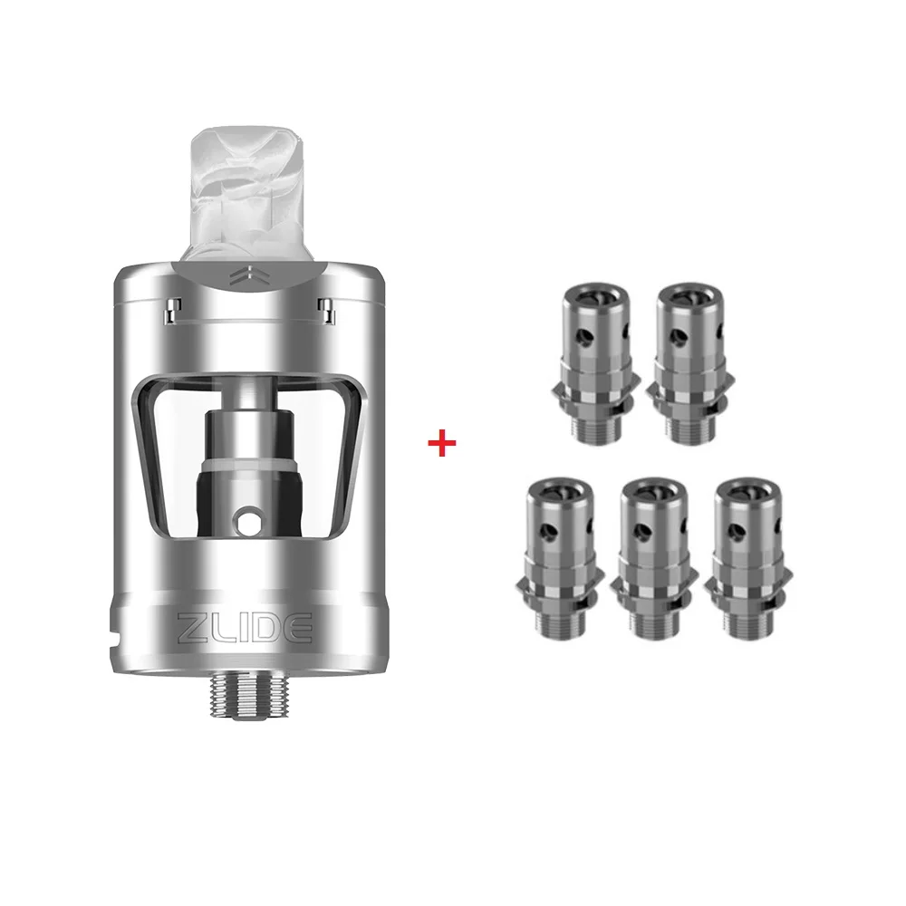 Silver and 5pc Coil INNOKIN резервуар для трубки Zlide 4 мл емкость 24 мм Диаметр w/INNOKIN Z катушка INNOKIN бак Zlide электронная сигарета vs INNOKIN бак Zenith - Цвет: Silver and 5pc Coil