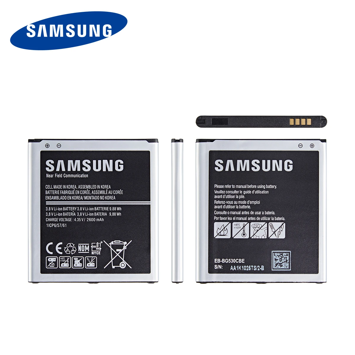 10000mah battery mobile SAMSUNG Orginal  EB-BG530CBU EB-BG530CBE 2600mAh Battery For Samsung Galaxy Grand Prime J3 2016 G530 G531F G530H G530F G532F NFC nokia battery