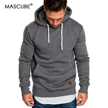 

Autumn Winter Fashion Color Hoody Male Large Size Warm Fleece Coat Men Brand Sweaters Hooded Sweat Shirts