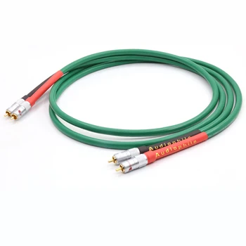 

pair High Quality 2328 Pure Copper +silver plated HiFi Audio cable RCA interconnect cable
