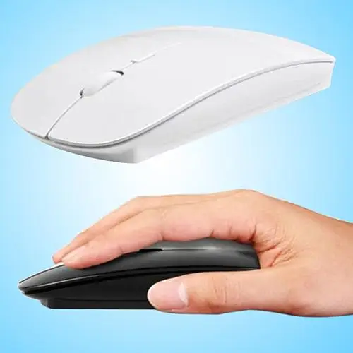 

4.0 Bluetooth Slim Wireless Mouse 2.4Ghz Rechargeable Mouse for Laptop Notebook Ultra Optical Mouse With USB Receiver Air Mouse