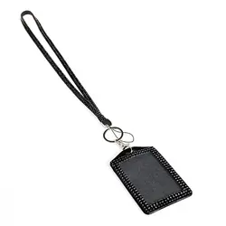 Новый резиновый Алмазный Блестящий шейный ремешок Выдвижной ID значок и держатель для фото ключей