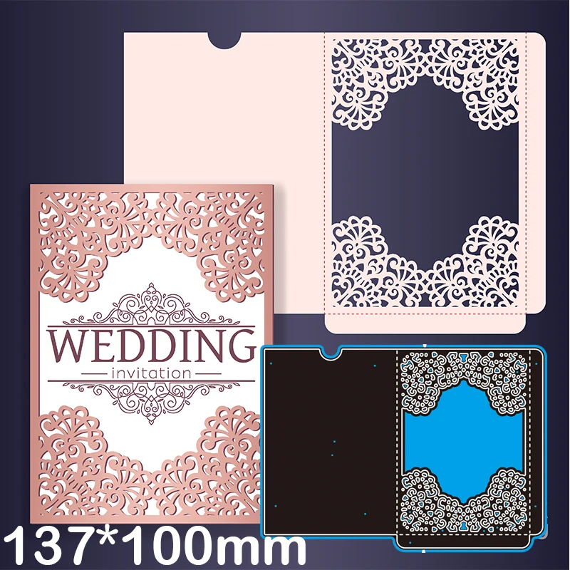 

Пресс-формы полые цветочные свадебные приглашения трафареты для скрапбукинга штампы Тиснение бумажная Подарочная открытка 137*100 мм