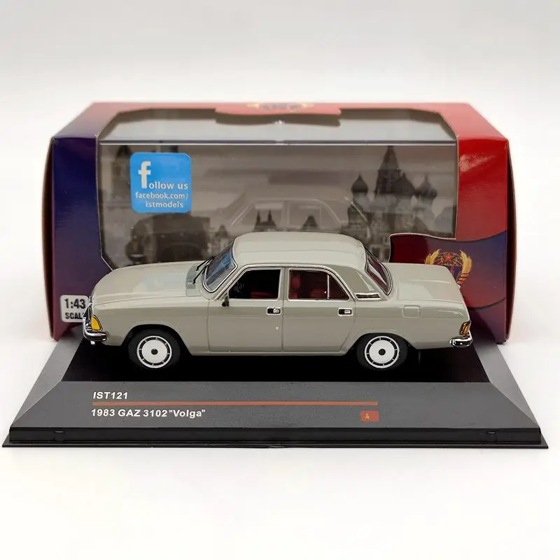 Литой коллекционный автомобиль IST 1:43 для ГАЗ 3102 Волга 1983 серый IST121 | Игрушки и