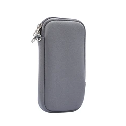 Universal Neoprene Zipper Phone Pouch - Shockproof Protection Cover for (S) 4.7-5.4 Inch (GRAY)