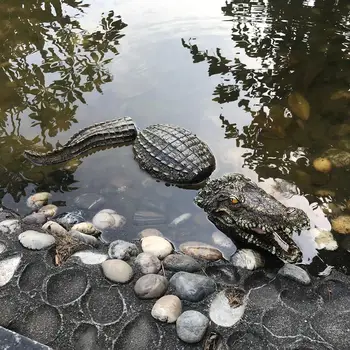 

Three-section Floating Crocodile Head Water Decoy Garden Pond Decor Simulation Alligator Craft Drive Duck Gooses Garden Decors