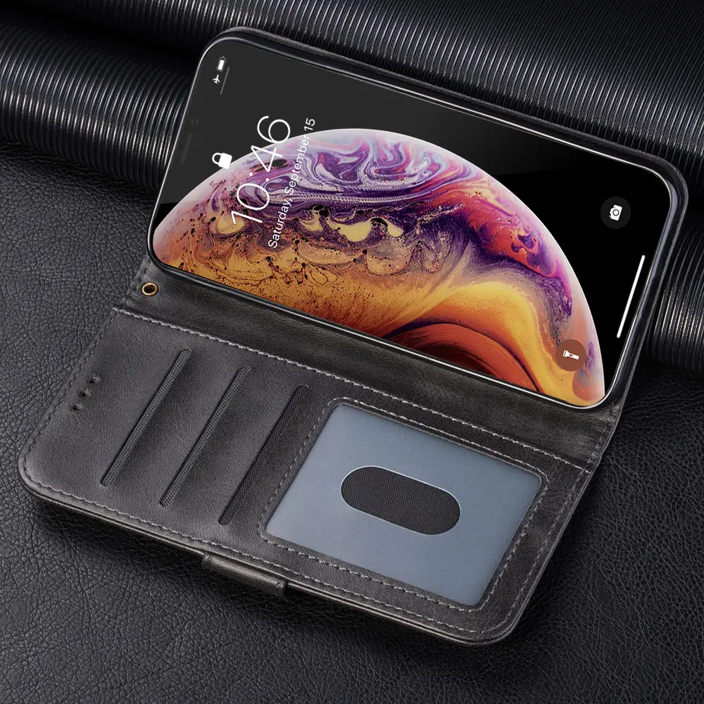 LAPOPNUT кожаный откидной Чехол-кошелек на молнии для Iphone 11 Pro Xs Max Xr X 7 8 Plus 6 6s сумка для мобильного телефона с ремешком