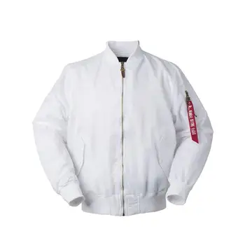 

Dhfinery Thin White Ma1 Bomber Flight Rain Windbreaker Waterproof Varsity Letterman Air Force Baseball Jacket Size :Xs -2xl Fl03