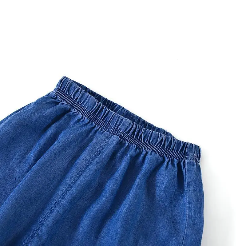 Хлопковые противомоскитные штаны для мальчиков из Tencel г. Летние новые стильные ультратонкие дышащие джинсы для детей тонкие детские штаны