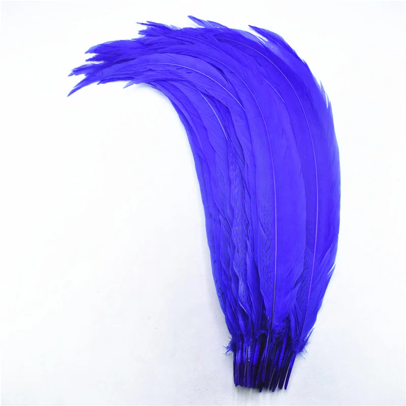 50 Pieces 20-22/" Blue Dyed Over Natural Long Ringneck Pheasant Tail Feather
