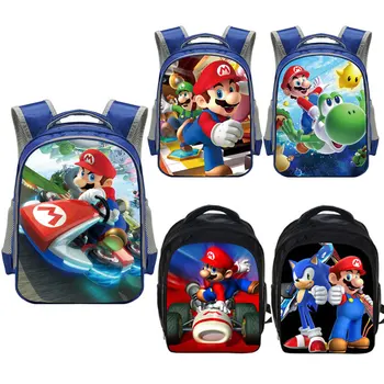 

Cartoon Mario Backpack for 3-6 Years Old Kids Kindergarten Backpack Bag Children School Bags for Teenager Boys Book Bag