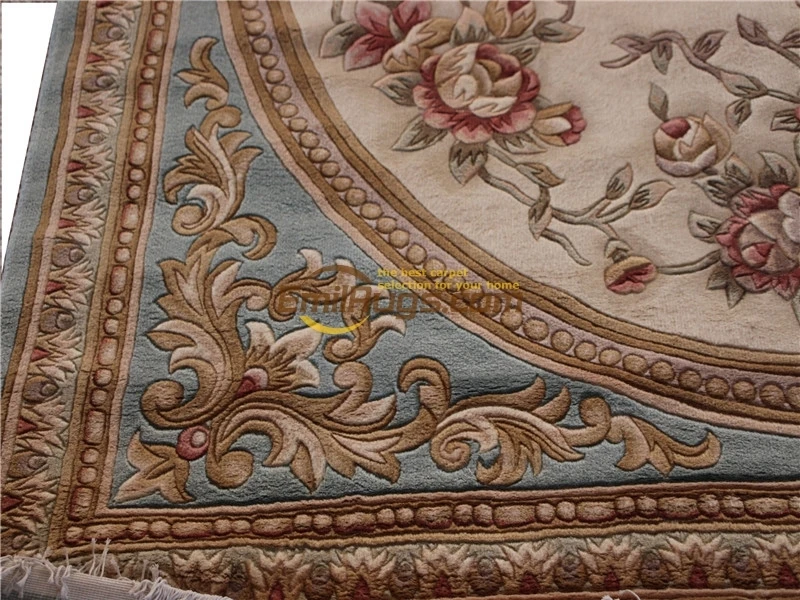 savonnerie woven wool carpet european Needle-point Hand-woven For Living Room Rectangular savonnerie