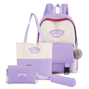

Women Hot Canvas Backpacks Candy Color Waterproof School Bags for Teenagers Girls Laptop Backpacks Patchwork Backpack New
