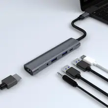 Aliexpress - 5-in-1 Type-C Hub Type-C Adapter 4K USB3.0 Reader USB-C Dongle for MacBook