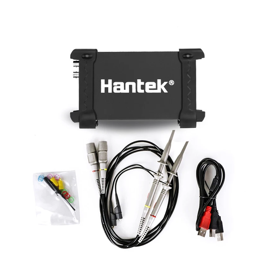 Hantek 6102BE металлический корпус 100 МГц 250 мс/с USB цифровой Виртуальный осциллограф Hantek6102BE