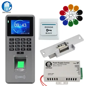 

DIY Access Control System Kit Fingerprint Biometric System RFID Keypad Reader + Electric Magnetic Lock Strike Locks + 10pcs Keys