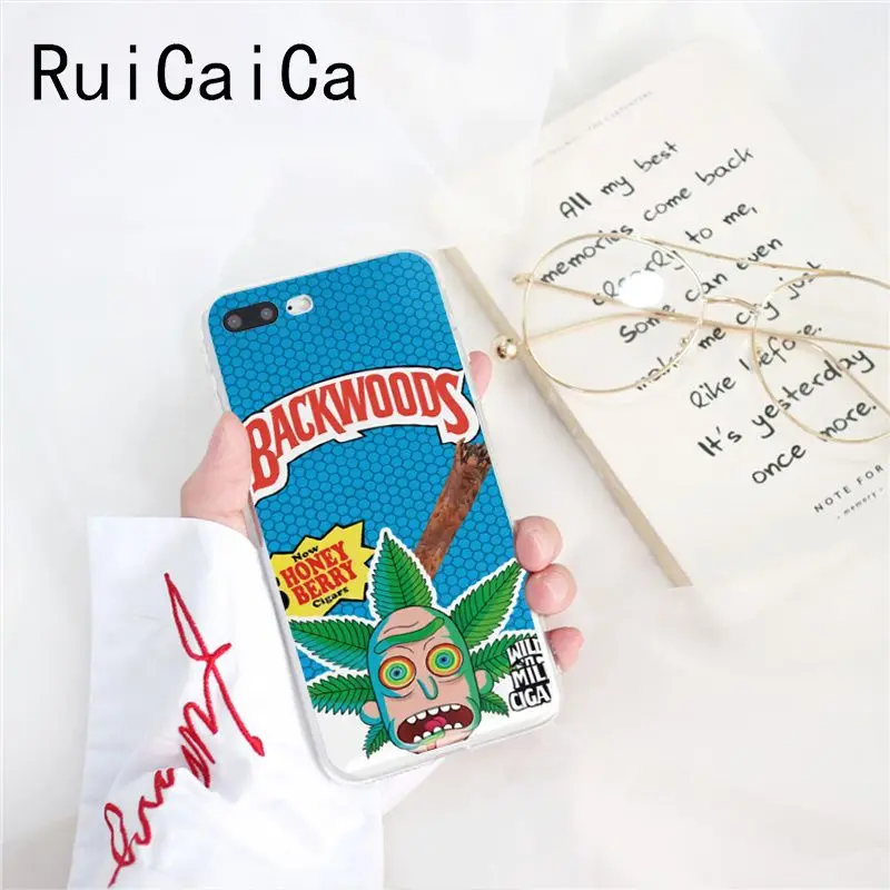 Ruicaica rick and morty backwoods сигары силиконовый чехол для телефона iPhone X XS MAX 6 6s 7 7plus 8 8Plus 5 5S SE XR 10