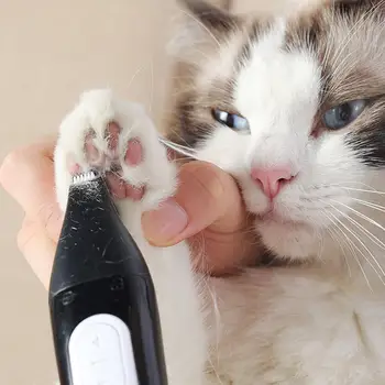 

Electrical USB Rechargeable Pet Dog Cat Foot Hair Trimmer Cutter Scissor Nail Cat Paw Shearing Machine Clipper Grooming Sha G3T5