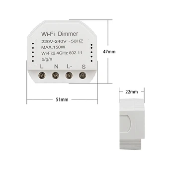 

Wifi Smart Dimmer Module 220V-240V 150W Controller Timer Switch Light Voice Control Works For Tuya Amazon Alexa Google Home Iftt