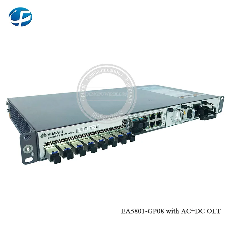 Лидер продаж компактная двойная мощность Hua wei OLT EA5801 GP08 10G GPON XG PON FTTH 1U в форме