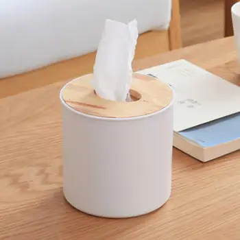 

Home Kitchen Wooden Plastic Tissue Box Solid Wood Napkin Holder Case Simple Stylish Bamboo Cover Hotel Table Tissue storage box