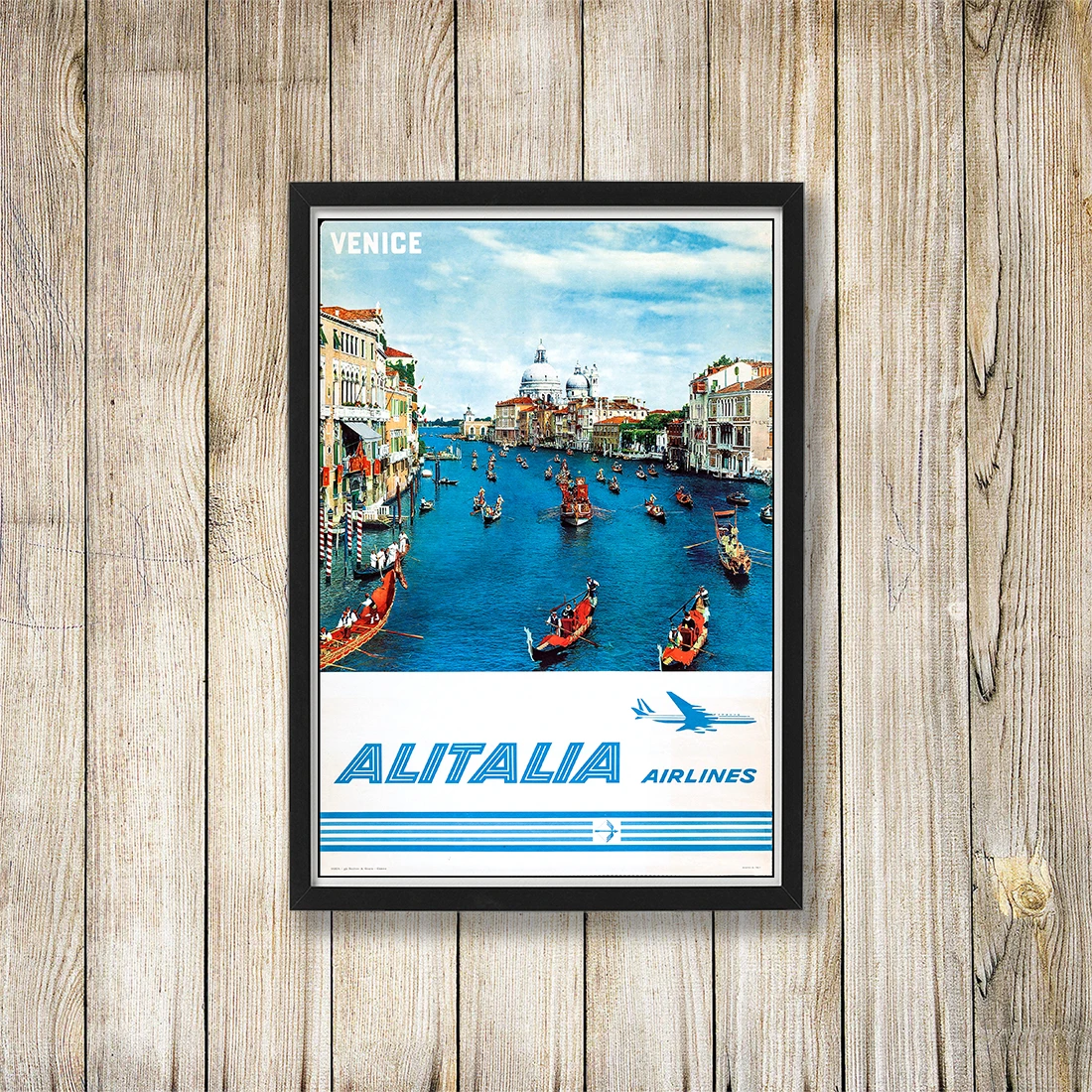 Ретро Дорожные постеры Alitalia Airlines Милан холст живопись Винтаж Крафт детский