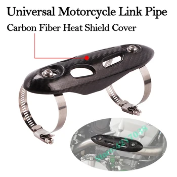 Universal Motorcycle Yoshimura Exhaust Likn Pipe Carbon Fiber Heat Shield Cover For GS KLR ADV Dirt Bike Dirt Bike Pitbike
