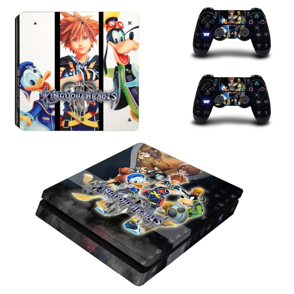 Kingdom Heart 3 Полное покрытие лицевые панели PS4 тонкая кожа Виниловая наклейка, стикер для Playstation 4 консоль и контроллер PS4 тонкая наклейка