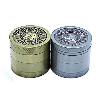

Pepper spice herb TOBACCO GRINDER 3 layers 4 layers 40mm Bulldog pattern TOBACCO GRINDER tobacco crusher zinc metal grinder