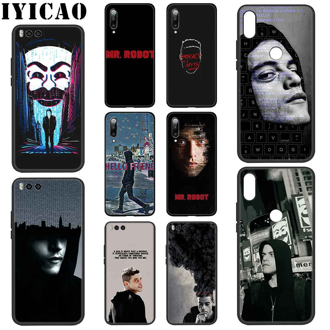 Мягкий чехол Mr. Robot для Xiaomi Mi 10 9 8 A3 A2 9T Pro Lite SE A1 CC9 CC9E 5X 6X |