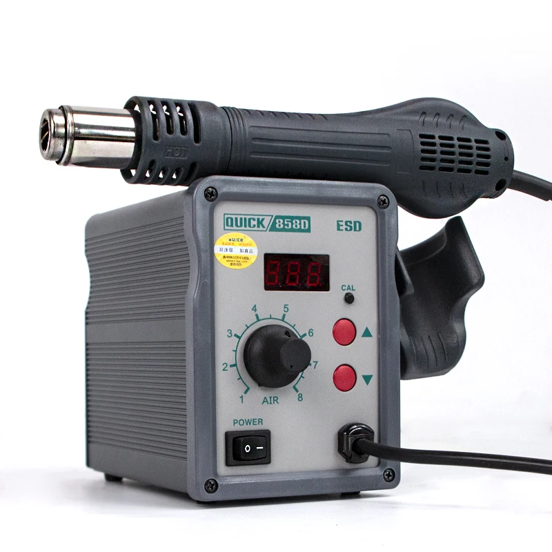 

BRNEACI 858D Soft Rotating Wind Constant Temperature Digital Display Phone Maintenance Hot Air Gun Desoldering Station