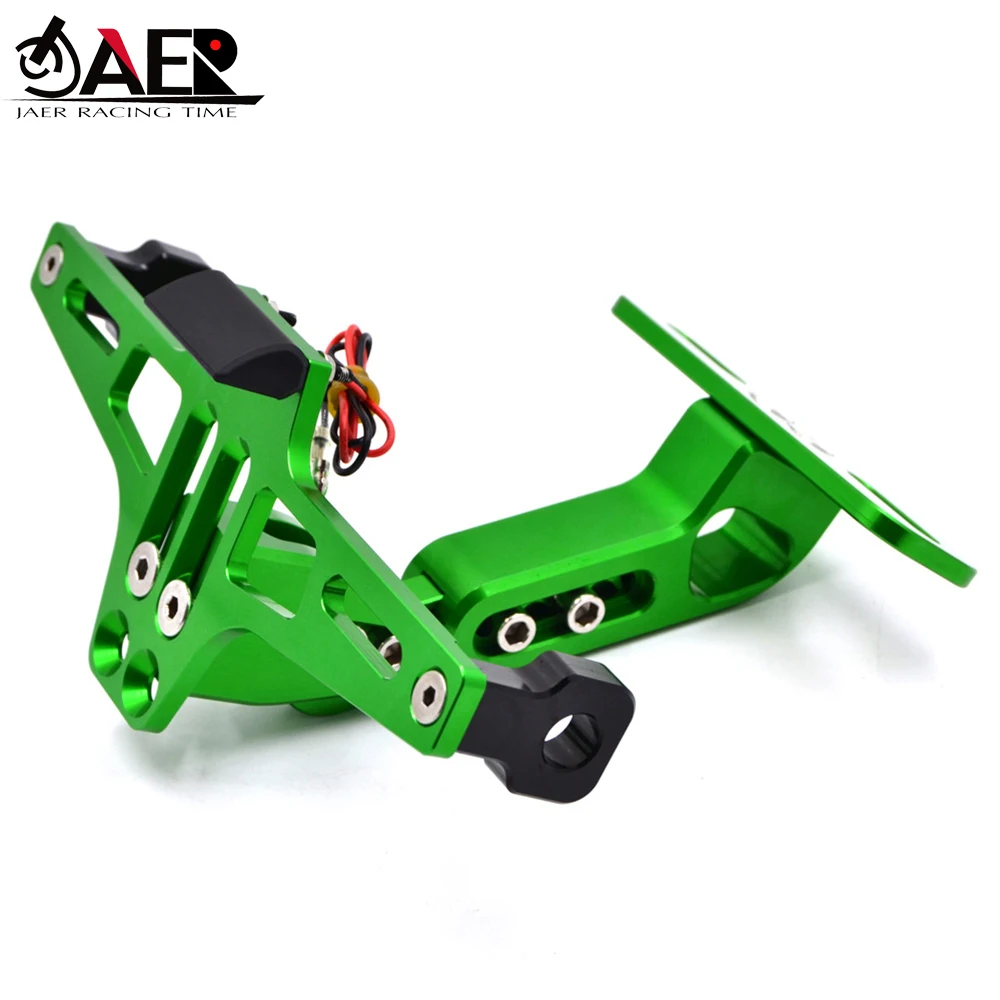 

JAER Motorcycle Adjustable Angle License Number Plate Frame Holder Bracket for Kawasaki Z800 Z750 Z1000 Z900 Z650 Ninja