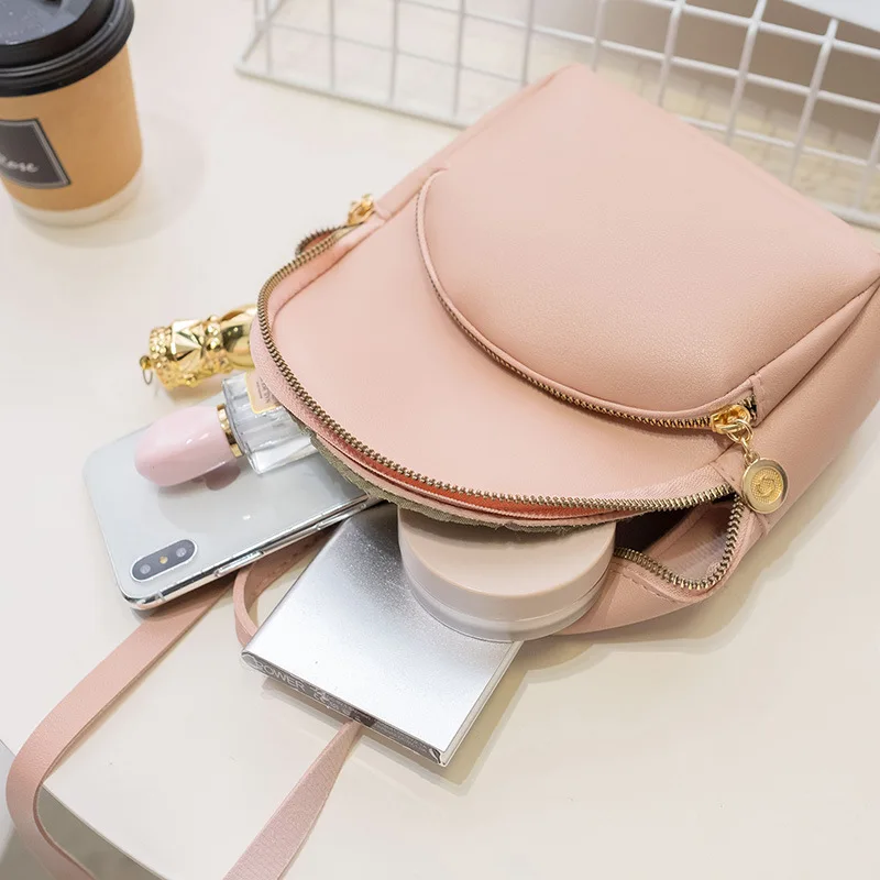 

Casual Backpack 2019 Summer Korean-style New Style WOMEN'S Bag Versatile Shoulder Handbag Solid Color Mobile Phone Bag