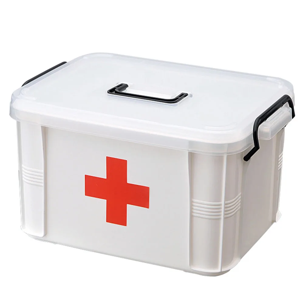 BUNRUN Trousse de Premiers Soins Boîte durgence Portable Boîte de Rangement de médicaments en Plastique Boîte de médicaments de Voyage 