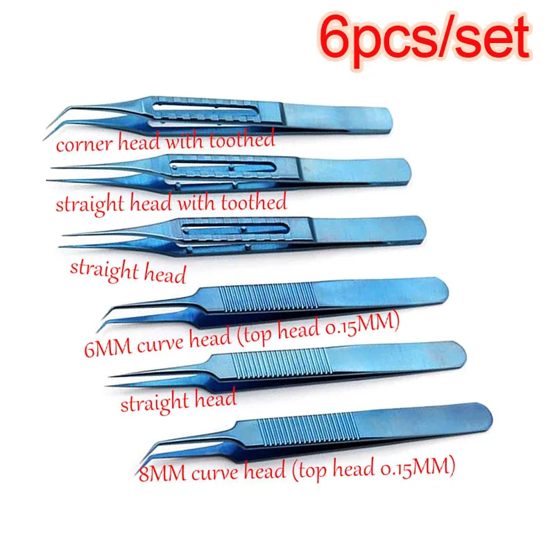 6pcssetmicrosurgicalinstruments115CMHairtransplantTitanium