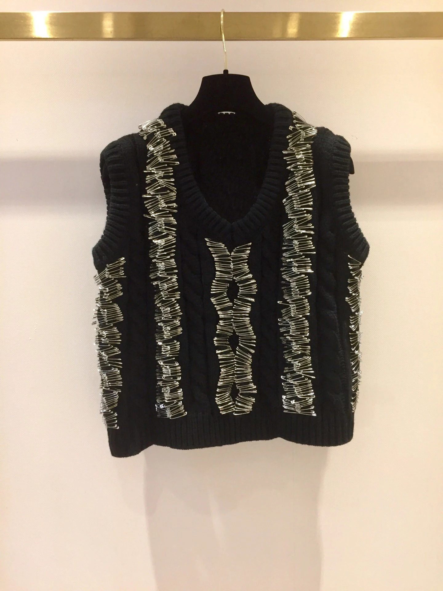new ladies fashion sleeveless sexy pin woven vest vest 0929