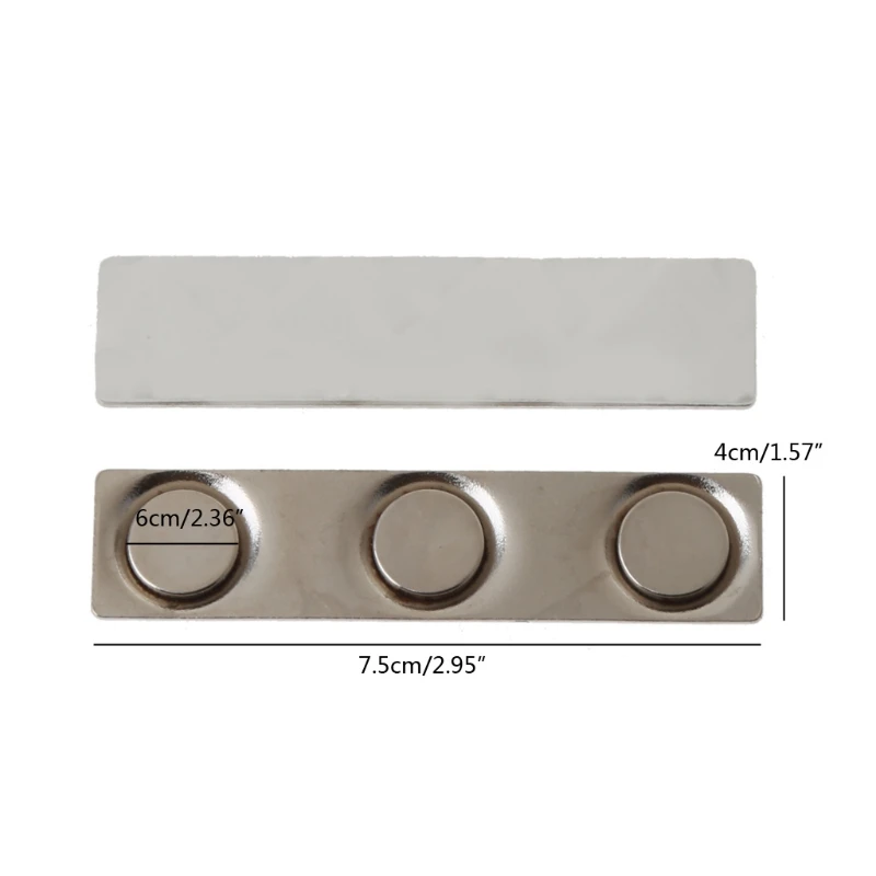 10Pcs Sublimation Blanks Magnetic Name Badge Holder Identification Reuseable Magnetic Holder for Heat Transfer