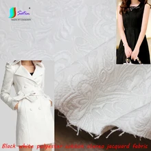 Отличное черный, белый цвет полиэстер хлопок стерео ткань жаккард костюм пальто для девочек Hanfu Костюмы делая материалы, ткань A0476F