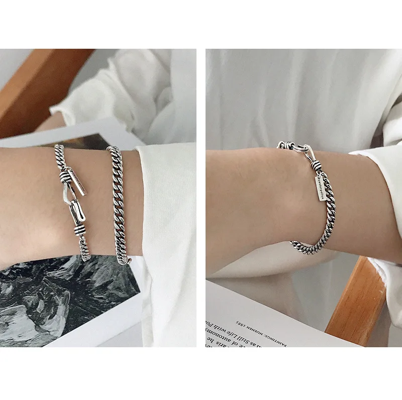 Trustdavis, модные, из натуральной 925 пробы, серебряные, сладкие, минималистичные, браслеты на цепочке для женщин, подарок на день рождения, ювелирные изделия, подарок DS2272