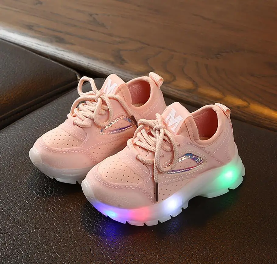 Г., 1-12 лет, светодиодный свет, детская повседневная обувь дышащая Спортивная обувь для детей и мальчиков Нескользящая Беговая светящаяся обувь