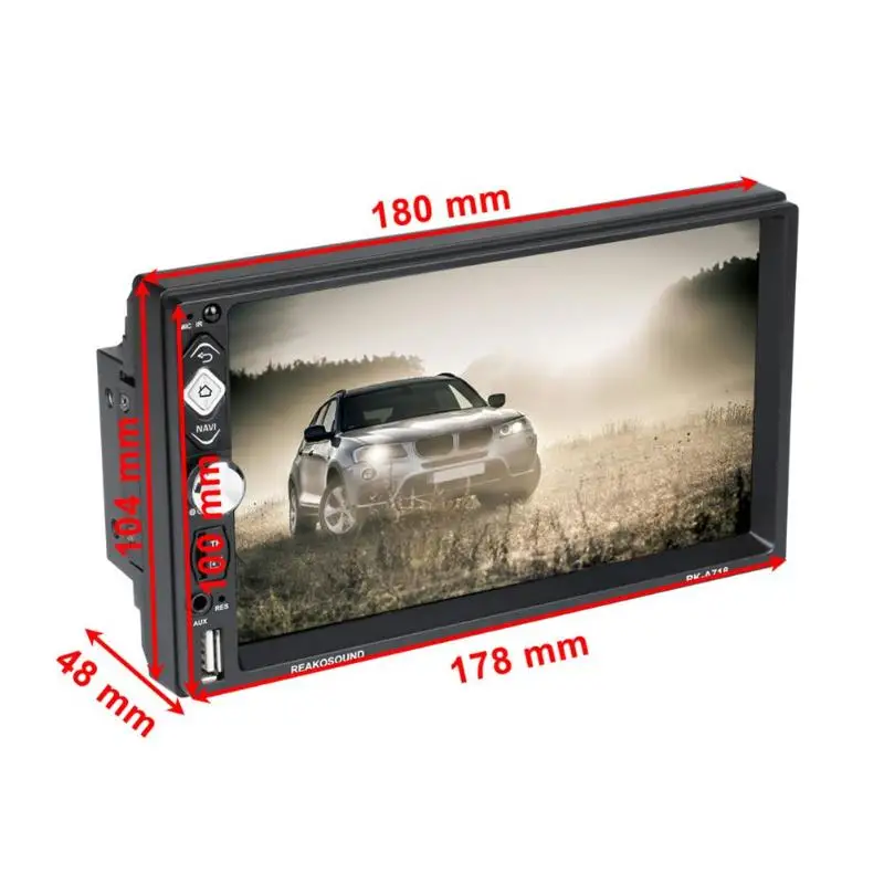 RK-A718 7 дюймов Сенсорный экран Android 8,1 1 Гб+ 16 ГБ, автомобильный стерео gps Bluetooth FM радио-зеркальная связь MP5 мультимедийный плеер радио
